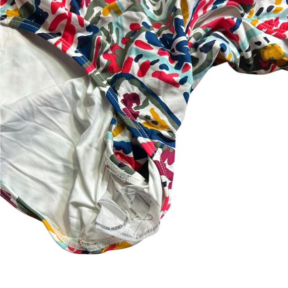 ANNE COLE Womens Stretch Cut Out Tie Ring High Neck One Piece Swimsuit NWT - Picture 7 of 7